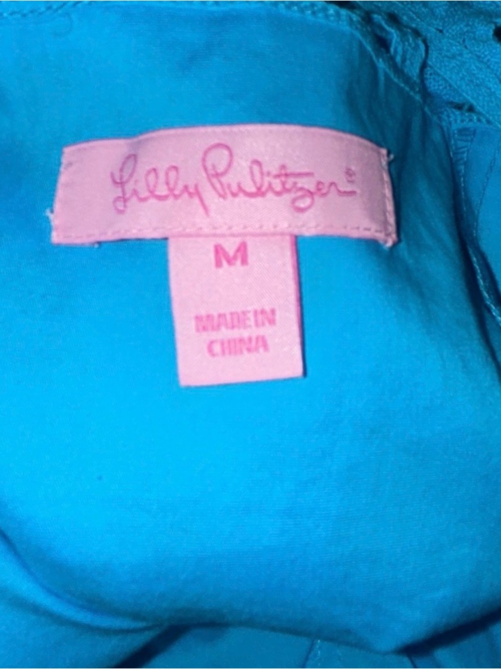 Lilly Pulitzer Blue Lace Sleeveless Fit & Flare Dress Size Medium - Picture 6 of 6